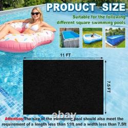 Rectangular Pool Liner Pad 11x7.5ft for Above Ground Swimming Pools, Durable & W
