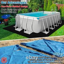 Rectangular Pool Liner Pad 11x7.5ft for Above Ground Swimming Pools, Durable & W