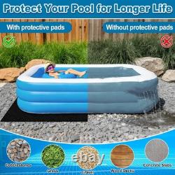 Rectangular Pool Liner Pad 11x7.5ft for Above Ground Swimming Pools, Durable & W