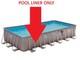 Replacement Liner for Summer Waves 24FT X12FT X 52IN Rectangular Elite Frame Poo