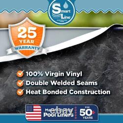 River Slate Above Ground 25 Gauge Overlap Swimming Pool Liner Choose Size