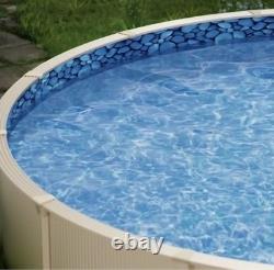 Round Above Ground 18 foot X 52 inch unibead vinyl Liner Blue Pattern