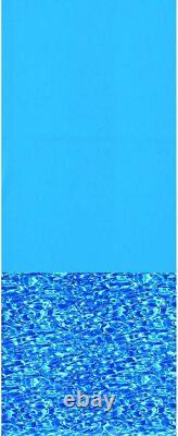 Round Above Ground Swimming Pool Liner Long Lasting Wall Overlap Blue