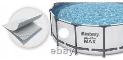 Round Frame SWIMMING POOL 366 x 100 12FT Garden Above Ground Pool with PUMP SET