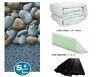 Round Oval Above Ground Rock Island Swimming Pool Overlap Liner with Cove & Guard
