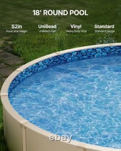 Round Pool Liner 18ft Unibead Style Pool Liner 52in Wall Height Durable