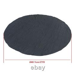 Round Thick Swimming Pool Floor Pad Above Ground Liner Pool Mat Waterproof Black