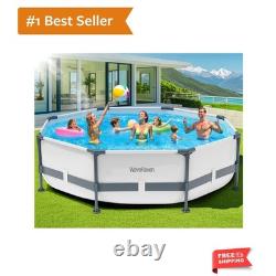 Rust-Proof 30in Deep Above Ground Pool 10ft x 30in for Outdoor Enjoyment