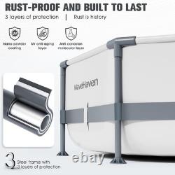 Rust-Proof 30in Deep Above Ground Pool 10ft x 30in for Outdoor Enjoyment