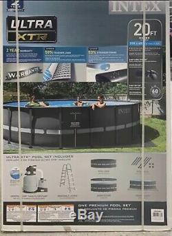 SHIPS ASAP! INTEX Ultra XTR Frame Pool (20ft X 48in) WithPool liner Cover Ladder