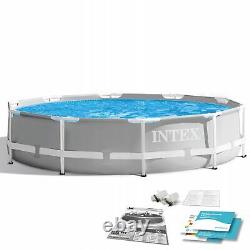 SWIMMING POOL INTEX 305cm 10ft Garden Round Frame Ground Pool + REPAIR KIT