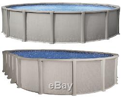 Salt-Friendly Matrix Above Ground Steel Wall Swimming Pool Kit Round Oval Liner