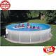 Sea View Club Steel Wall Above Ground Swimming Pool All-weather Blue Vinyl Liner