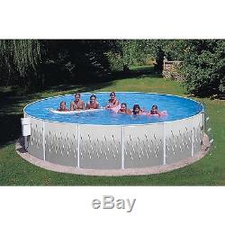 Sea View Club Steel Wall Above Ground Swimming Pool All-weather Blue Vinyl Liner