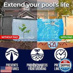Shop Square 16-Foot-by-32-Foot Oval Pool Liner Pad for Above Ground Pools, Pu