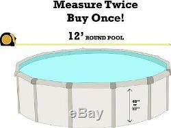 SmartLine 12' Round Overlap Antilles Above Ground Swimming Pool Liner 25 Gauge