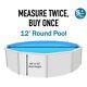 SmartLine 12' Round River Slate Overlap Pool Liner 54 H