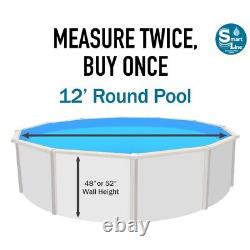 SmartLine 12' Round River Slate Overlap Pool Liner 54 H