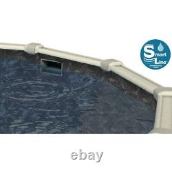 SmartLine 12' Round River Slate Overlap Pool Liner 54 H