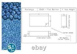 SmartLine 12 x 24' x 4' Flat Bottom Rectangle Liner For Fanta-SeaT Swimming Pool
