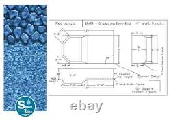 SmartLine 12' x 24 x 5½' Deep End Rectangle Liner For Fanta-SeaT Swimming Pool