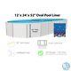 SmartLine 12' x 24' x 52 Oval Unibead 20 Gauge Above Ground Swimming Pool Liner