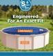SmartLine 15' Round Overlap 25 Gauge Swimming Pool Liner withGaskets 48/52 Height
