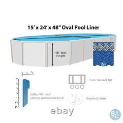 SmartLine 15 x 24 x 48 Oval Liner Fits Esther Williams / Johnny Weismuller Pool