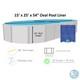 SmartLine 15' x 25' x 54 Oval 25 Gauge Above Ground Swimming Pool Liner
