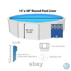 SmartLine 15' x 48 Round Liner Fits Esther Williams / Johnny Weismuller Pools