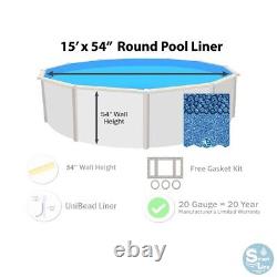 SmartLine 15' x 54 Round Unibead 20 Gauge Swimming Pool Liner Choose Pattern