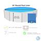 SmartLine 16' Round Overlap 20 Gauge Swimming Pool Liner (Choose Pattern)