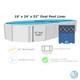 SmartLine 16' x 24' x 52 Oval Unibead 20 Gauge Above Ground Swimming Pool Liner