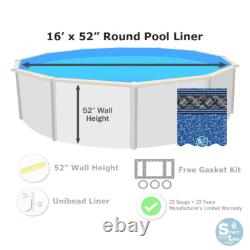 SmartLine 16' x 52 Round Unibead 25 Gauge Swimming Pool Liner Choose Pattern