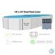 SmartLine 18' x 33' x 48 Oval Unibead 25 Gauge Above Ground Swimming Pool Liner