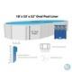 SmartLine 18 x 33 x 52 Oval Liner Fits Esther Williams / Johnny Weismuller Pool