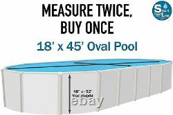 SmartLine 18' x 45' Boulder Swirl Oval Overlap Pool Liner 48 / 52 Height 25 GA