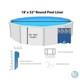 SmartLine 18' x 52 Round Liner Fits Esther Williams / Johnny Weismuller Pools