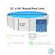 SmartLine 21' x 54 Round Unibead 25 Gauge Swimming Pool Liner Choose Pattern