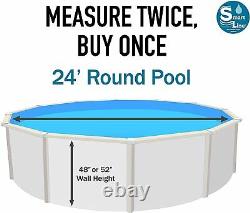 SmartLine 24' Round Overlap Swirl 25 Gauge Swimming Pool Liner with Coping Strips