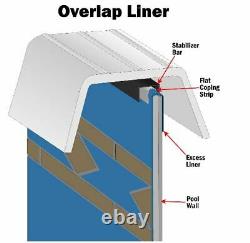 SmartLine 24' Round Overlap Swirl 25 Gauge Swimming Pool Liner with Coping Strips