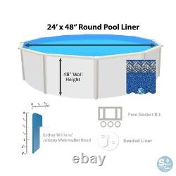 SmartLine 24' x 48 Round Liner Fits Esther Williams / Johnny Weismuller Pools