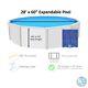 SmartLine 28' Round Overlap 60 Expandable Swimming Pool Liner 25 Gauge