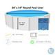 SmartLine 30' x 54 Round Unibead 25 Gauge Swimming Pool Liner Choose Pattern