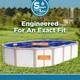 SmartLine Antilles Dolphin Overlap 20 Gauge 54 Wall Height Swimming Pool Liner