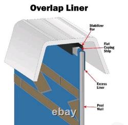 SmartLine Blue Overlap 30 Gauge Above Ground Swimming Pool Liner 27x48/52