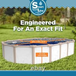 SmartLine Canyon Crystal Overlap 25 Gauge 54 Wall Height Swimming Pool Liner