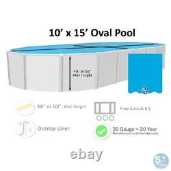 Smartline 10' x 15' Oval 30 Gauge Swimming Pool Overlap Liner (Choose Pattern)