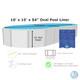 Smartline 10' x 15' x 54 Oval 20 Gauge Overlap Above Ground Swimming Pool Liner