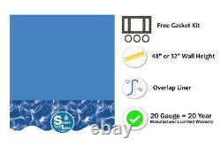 Smartline 10' x 16' Oval Overlap Swimming Pool Liner 48/52 Wall Height 25 GA